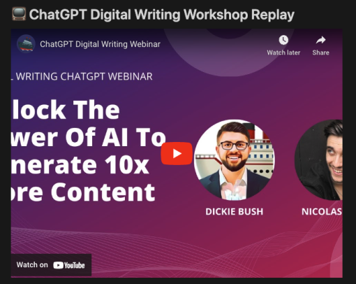 Dicke Bush – Generate 10x More Content Using AI