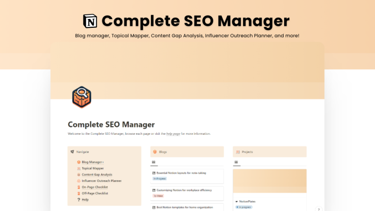 Notion For SEO – Complete SEO Manager For Notion