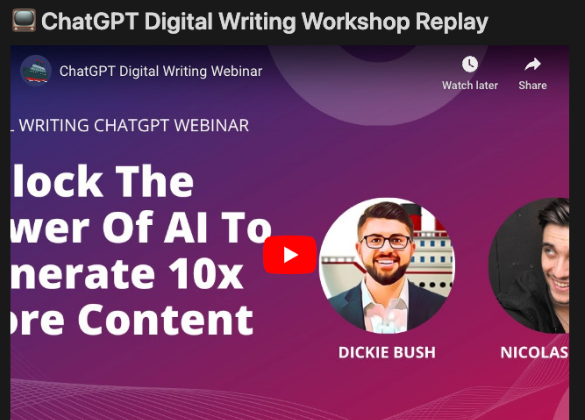 Ship30For30 – ChatGPT Digital Writing Mini-Course