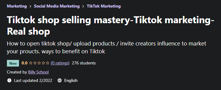 Tiktok Shop Selling Mastery – Tiktok Marketing-Real Shop