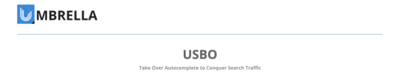 Umbrella – uSBO (Search Box Optimization)