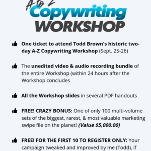 Todd Brown – A-Z Copywriting Workshop