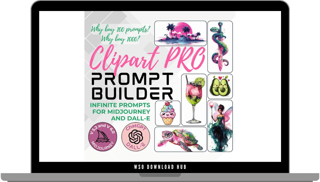 AIcreativeTools – Clipart Prompt Builder PRO Version for Midjourney