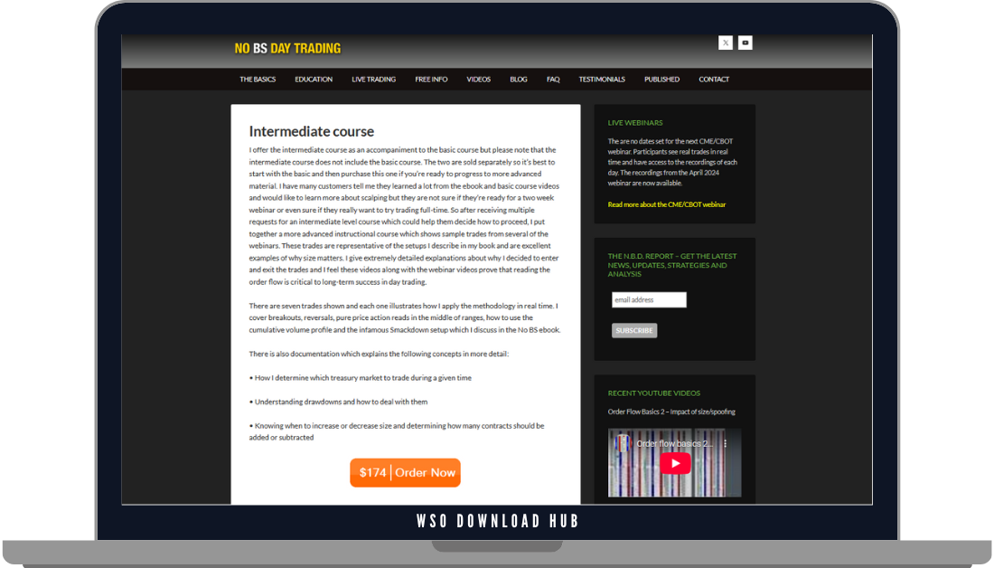 No BS Day Trading – Intermediate Course