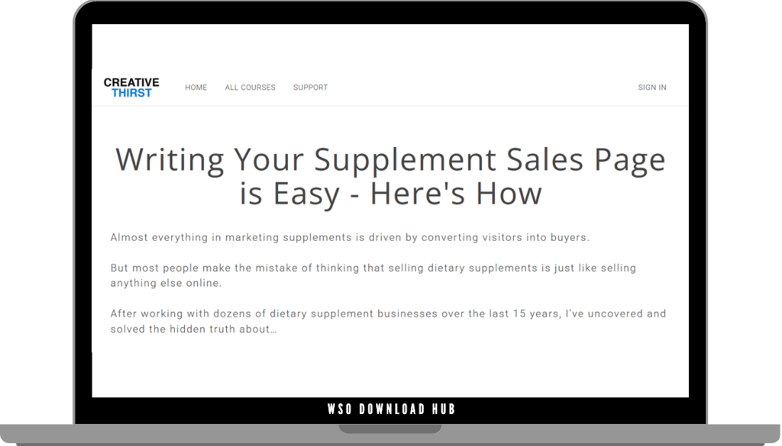 Bobby Hewitt – Supplement Product Pages That Sell Course Download