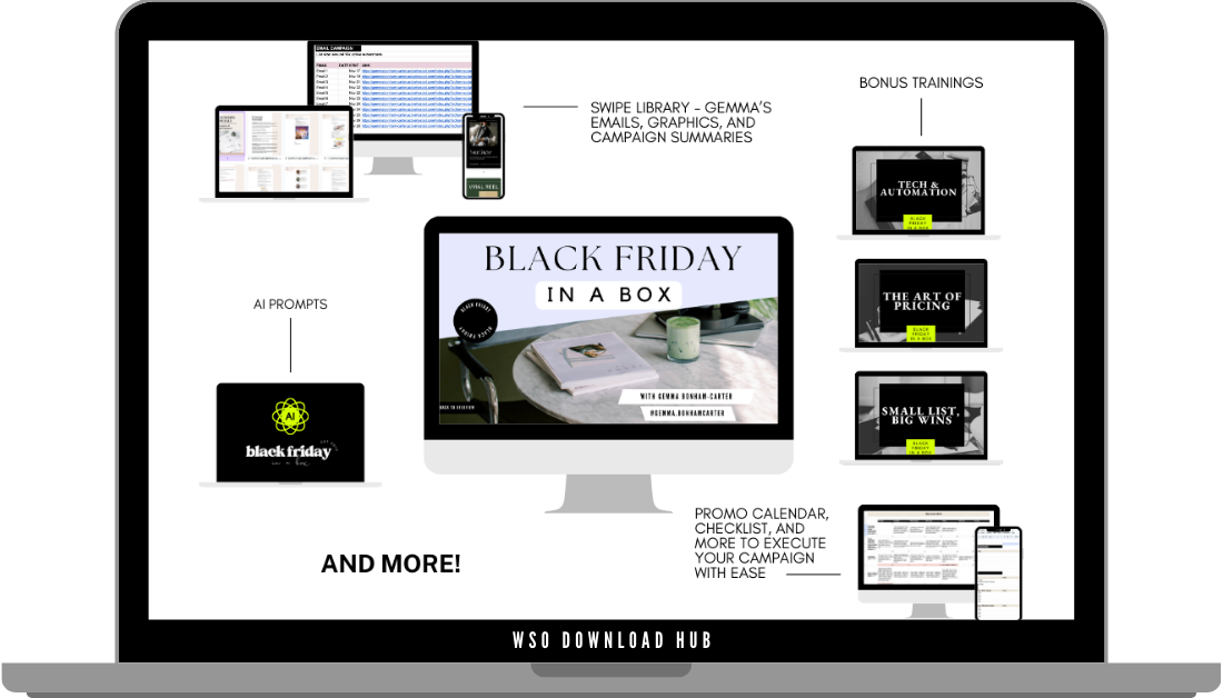 Gemma Bonham-Carter – Black Friday in a Box Bundle Download