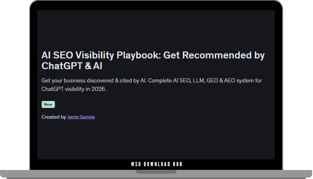 Jamie Garside – AI SEO Visibility Playbook – Get Recommended by ChatGPT & AI Free Download