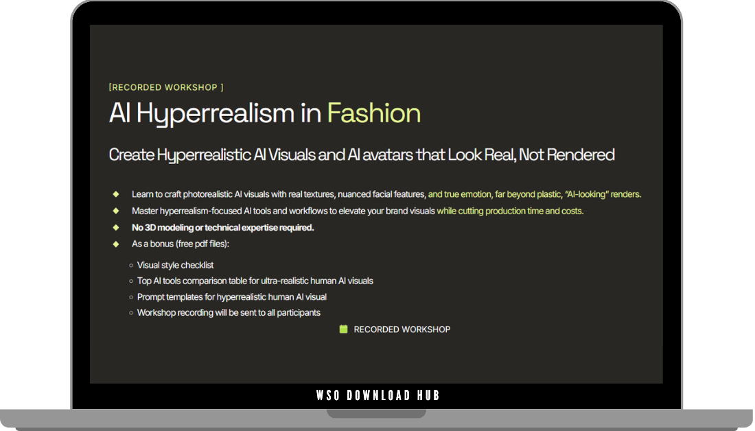 Olska Green – AI Hyperrealism in Fashion Workshop Download