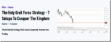 [VIP DOWNLOAD] 1 Minute Master – The Holy Grail Forex Strategy – 7 Setups To Conquer The Kingdom